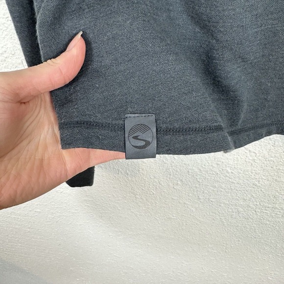 Showers Pass Womens Basecamp Merino Wool Bamboo Hoodie Gray Sz Small Trail Hike - Picture 3 of 9